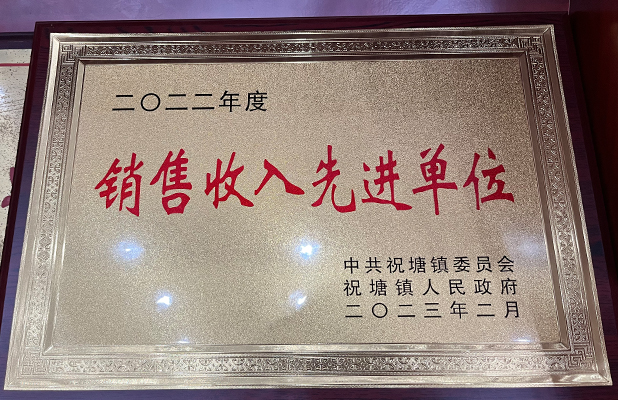 销售收入先进单位